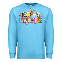 Ocean Blue happy easter Premium Sweatshirt - AdoDesignShop