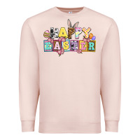 Pale Pink happy easter Premium Sweatshirt - AdoDesignShop