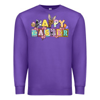 Purple happy easter Premium Sweatshirt - AdoDesignShop