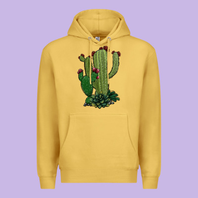 Cactus Premium Hoodie Designed By Jasminsmagicworld