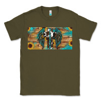 Army Green western blessed cros sunflowers licence plate Classic Tee - RanaPortraitStore