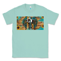Seafoam western blessed cros sunflowers licence plate Classic Tee - RanaPortraitStore