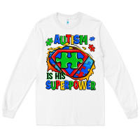 White autism is his superpower ripped Long Sleeve Tee - Zillion Design Studio