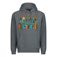 Rock i am holding a cup of coffee so yeah iam pretty bu Premium Hoodie - AdoDesignShop