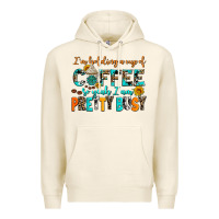 Tofu i am holding a cup of coffee so yeah iam pretty bu Premium Hoodie - AdoDesignShop