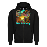 Black cowboy take me away Zipper Hoodie - Zillion Design Studio