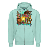 Seafoam cowboy take me away Zipper Hoodie - Zillion Design Studio