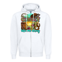 White cowboy take me away Zipper Hoodie - Zillion Design Studio