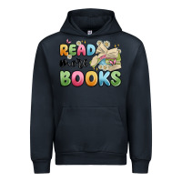 Navy read more books Urban Hoodie - MaliasSmallBusiness