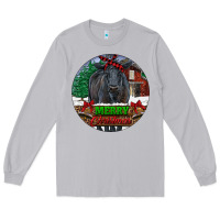 Moon Dust Black Angus Cattle Merry Christmas Long Sleeve Tee - RanaPortraitStore