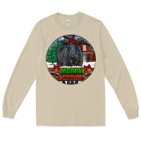 Mushroom Black Angus Cattle Merry Christmas Long Sleeve Tee - RanaPortraitStore