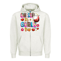 Oatmeal Heather oh sip its a girls Zipper Hoodie - texasbilliewilder