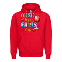 Red oh sip its a girls Zipper Hoodie - texasbilliewilder