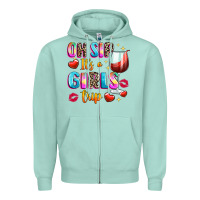 Seafoam oh sip its a girls Zipper Hoodie - texasbilliewilder