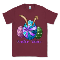 Burgundy easter bunny ear eggs easter vibes Classic Tee - RanaPortraitStore