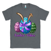 Charcoal Heather easter bunny ear eggs easter vibes Classic Tee - RanaPortraitStore