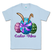 Dusty Blue easter bunny ear eggs easter vibes Classic Tee - RanaPortraitStore