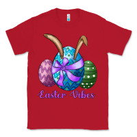 Red easter bunny ear eggs easter vibes Classic Tee - RanaPortraitStore