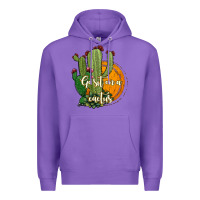 Purple cactus go sit on a cactus Premium Hoodie - Jasminsmagicworld