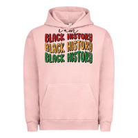 Pigment Salmon i am black history Urban Hoodie - MaliasSmallBusiness
