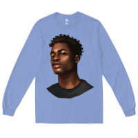 Colony Blue afro man Long Sleeve Tee - texasbilliewilder