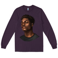 Plum afro man Long Sleeve Tee - texasbilliewilder