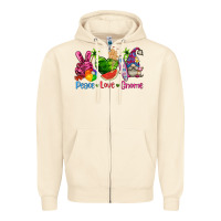 Sandshell peace love gnome summer Zipper Hoodie - texasbilliewilder
