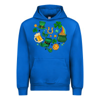Cobalt st. patrick heart doodle Urban Hoodie - MaliasSmallBusiness