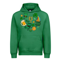St. Patrick Heart Doodle Urban Hoodie | Teevron