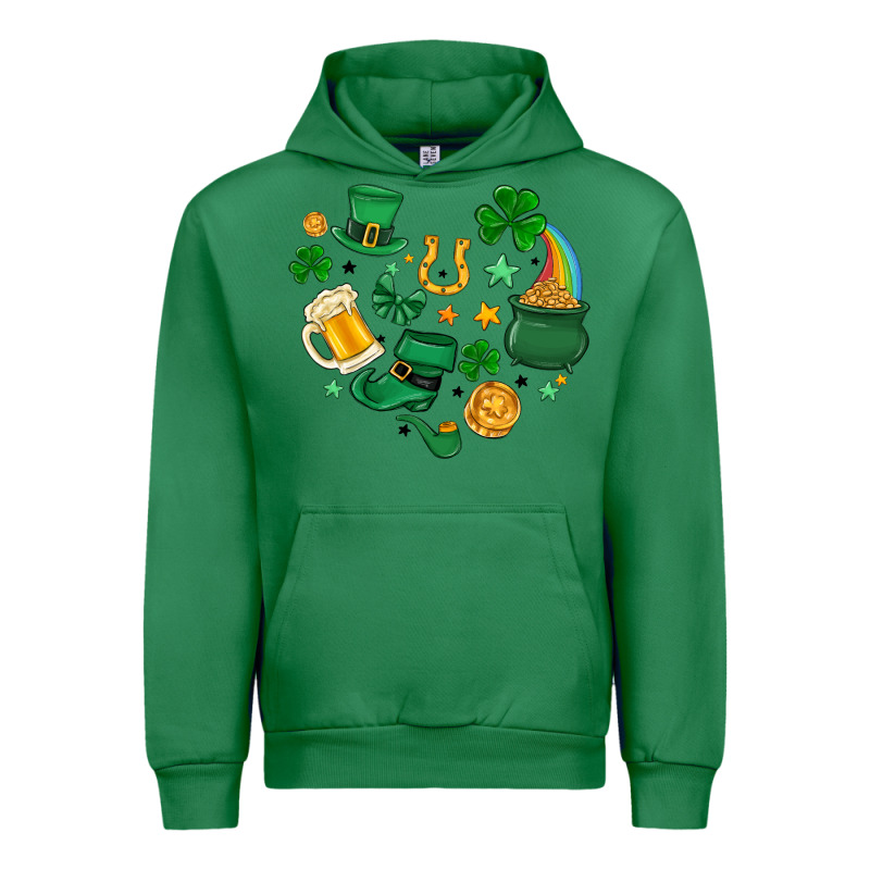 St. Patrick Heart Doodle Urban Hoodie by MaliasSmallBusiness | Teevron