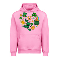 Fuchsia Pink st. patrick heart doodle Urban Hoodie - MaliasSmallBusiness
