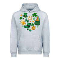 Heather Grey st. patrick heart doodle Urban Hoodie - MaliasSmallBusiness