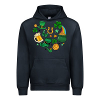 Navy st. patrick heart doodle Urban Hoodie - MaliasSmallBusiness