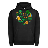 Pigment Black st. patrick heart doodle Urban Hoodie - MaliasSmallBusiness