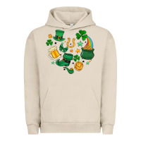 Pigment French Oak st. patrick heart doodle Urban Hoodie - MaliasSmallBusiness
