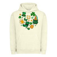 Pigment Pistachio st. patrick heart doodle Urban Hoodie - MaliasSmallBusiness