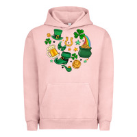 Pigment Salmon st. patrick heart doodle Urban Hoodie - MaliasSmallBusiness