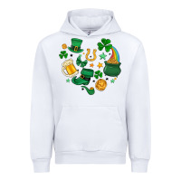 White st. patrick heart doodle Urban Hoodie - MaliasSmallBusiness