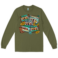 Army Green 90s country casette tapes Long Sleeve Tee - texasbilliewilder