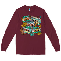 Burgundy 90s country casette tapes Long Sleeve Tee - texasbilliewilder