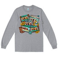 Heather Grey 90s country casette tapes Long Sleeve Tee - texasbilliewilder