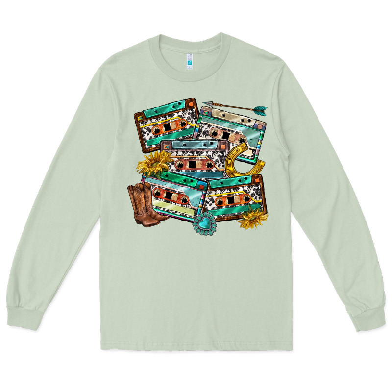 90s Country Casette Tapes Long Sleeve Tee by texasbilliewilder | Teevron