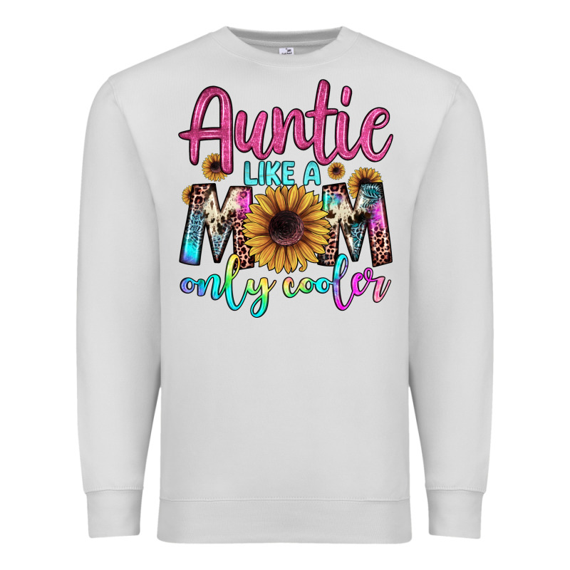 Auntie Like A Mom Premium Sweatshirt by JahusDesignShop | Teevron