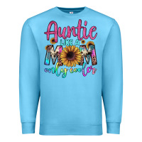 Ocean Blue auntie like a mom Premium Sweatshirt - JahusDesignShop