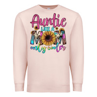 Pale Pink auntie like a mom Premium Sweatshirt - JahusDesignShop