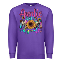 Purple auntie like a mom Premium Sweatshirt - JahusDesignShop