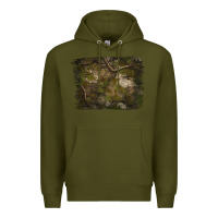 Army Green green hunter camouflage pattern brushstroke Premium Hoodie - Jasminsmagicworld