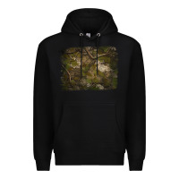 Black green hunter camouflage pattern brushstroke Premium Hoodie - Jasminsmagicworld