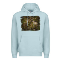 Blue Mist green hunter camouflage pattern brushstroke Premium Hoodie - Jasminsmagicworld
