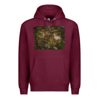 Burgundy green hunter camouflage pattern brushstroke Premium Hoodie - Jasminsmagicworld